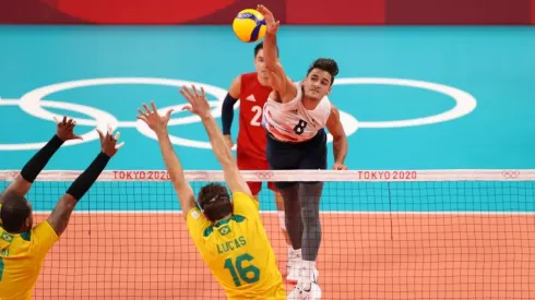 Torey Defalco of Team United States in a game against Brazil
