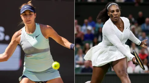 Belinda Bencic (left) and Serena Williams