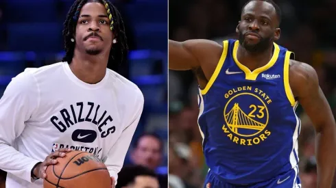 Ja Morant of the Memphis Grizzlies and Draymond Green of the Golden State Warriors
