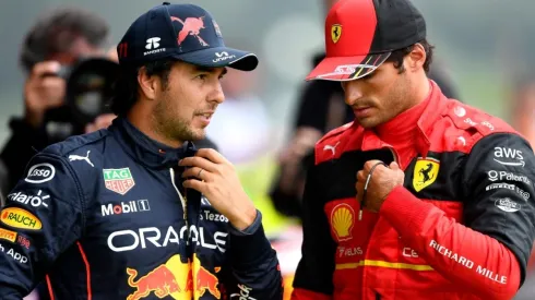First placed qualifier Carlos Sainz, and second placed qualifier Sergio Perez