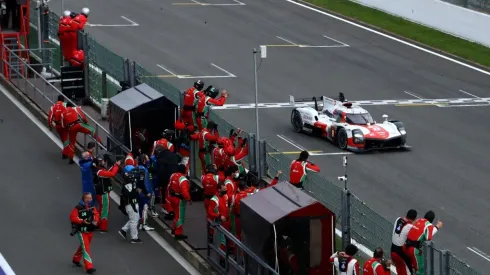 Toyota GR010 - Hybrid cross the finish line in 1st place, winning the Hypercar and Overall in the 6 Hours of Spa