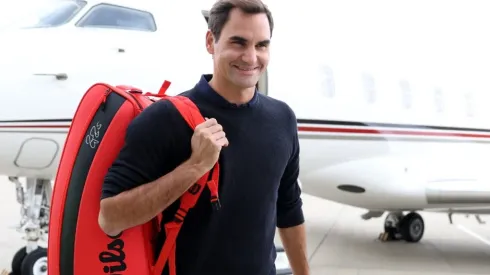 Roger Federer of Team Europe arrives ahead of the Laver Cup
