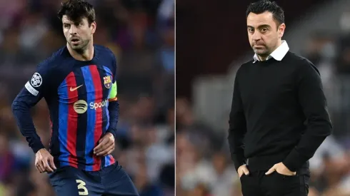Gerard Pique (left) and Xavi Hernandez.