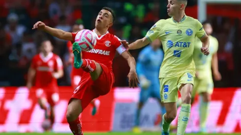 Alvaro Fidalgo of Club America and Leo Fernandez of Toluca