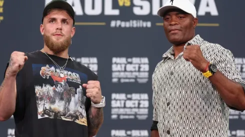 Jake Paul and Anderson SIlva pose together
