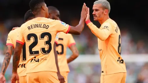 Antoine Griezmann of Atletico Madrid celebrates after scoring
