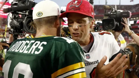 Aaron Rodgers (left) and Tom Brady.
