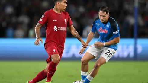 Firmino of Liverpool and Piotr Zielinski of Napoli
