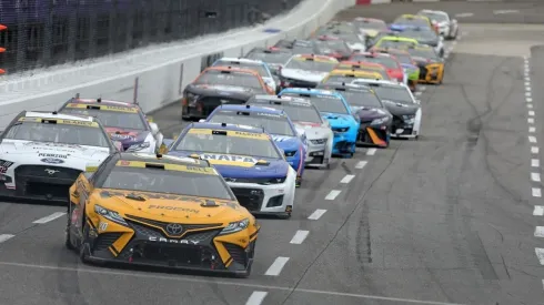 Christopher Bell leads the field during the Xfinity 500 at Martinsville Speedway