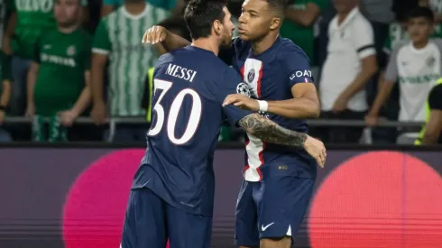 Messi and Mbappé of PSG
