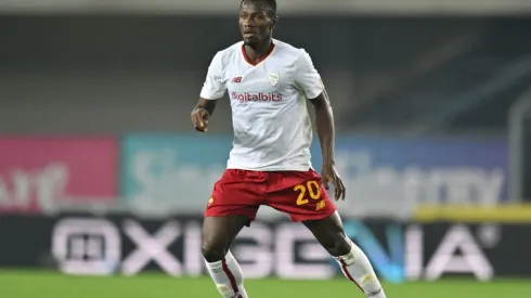 Mady Camara of Roma against Hellas Verona
