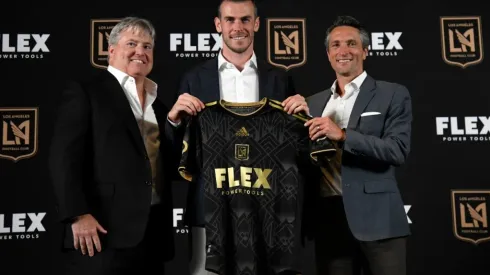 Gareth Bale holds the Los Angeles Football Club