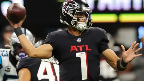 Marcus Mariota of the Atlanta Falcons