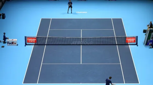 A male singles match during the 2021 ATP Finals
