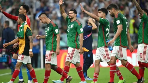 Mexico players applaud fans
