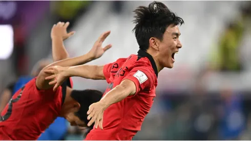 Inbeom Hwang of Korea Republic celebrates after the 2-1 Portugal
