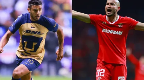 Eduardo Salvio of Pumas UNAM and Carlos Gonzalez of Toluca
