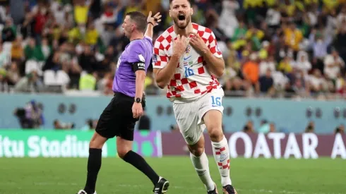 Bruno Petkovic of Croatia celebrates after scoring
