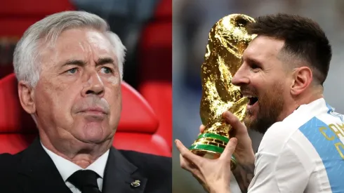 Carlo Ancelotti and Lionel Messi
