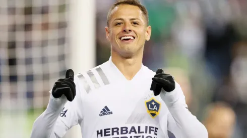 Javier Chicharito Hernandez with LA Galaxy in the MLS
