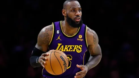 LeBron James #6 of the Los Angeles Lakers
