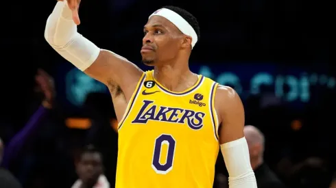 Russell Westbrook #0 of the Los Angeles Lakers