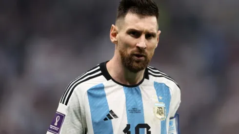 Lionel Messi during the Qatar 2022 World Cup with Argentina
