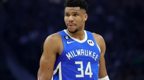 Giannis Antetokounmpo #34 of the Milwaukee Bucks
