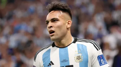 Lautaro Martinez with Argentina during the Qatar 2022 World Cup
