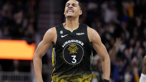 Jordan Poole #3 of the Golden State Warriors
