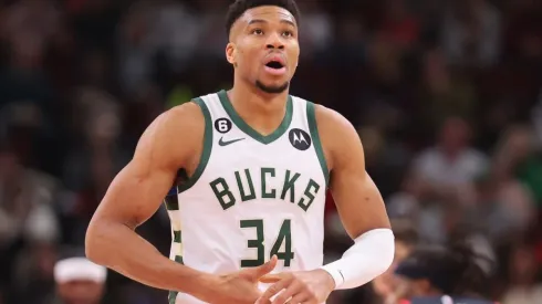 Giannis Antetokounmpo #34 of the Milwaukee Bucks
