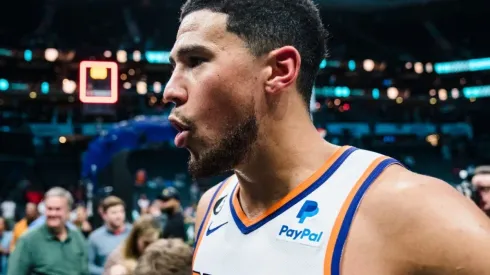 Devin Booker #1 of the Phoenix Suns