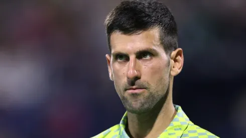 Novak Djokovic at the 2023 Dubai tournament