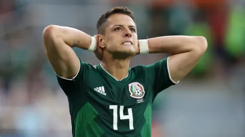 Clive Rose (Getty Images) / Chicharito Hernandez with Mexico's National Team
