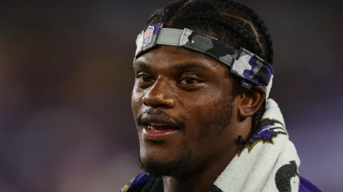 Lamar Jackson with the Baltimore Ravens