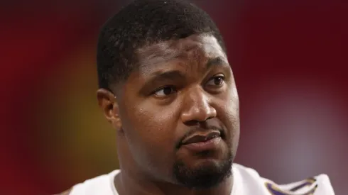 Calais Campbell with the Baltimore Ravens