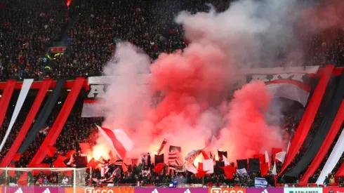 Ajax fans prior to the Dutch Eredivisie match between Ajax Amsterdam and Feyenoord