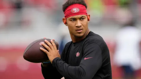 Trey Lance quarterback of the San Francisco 49ers
