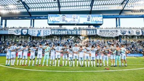 Sporting KC looking on at their fans
