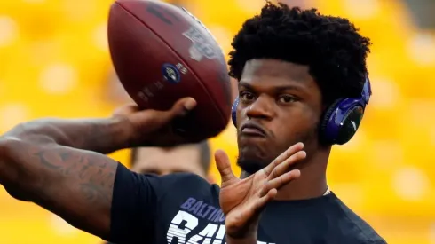 Lamar Jackson quarterback of the Baltimore Ravens
