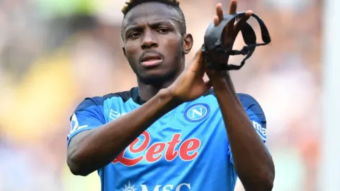 Victor Osimhen of Napoli during a game in Serie A against Torino
