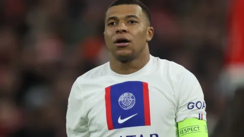 Kylian Mbappe with PSG during the 2022-2023 season
