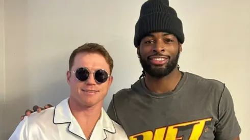 Canelo Alvarez and Najee Harris, running back of the Pittsburgh Steelers