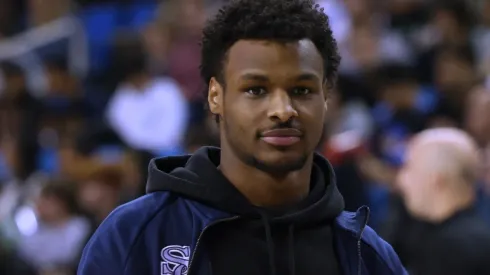 Bronny James with the Sierra Canyon Trailblazers
