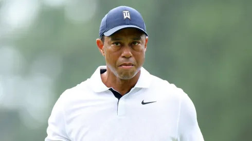 Tiger Woods during the 2023 Masters Tournament at Augusta National Golf Club
