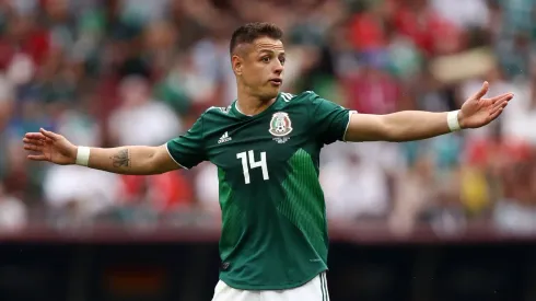 Javier Chicharito Hernandez with Mexico's national team
