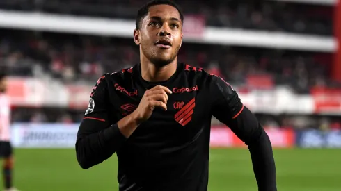 Vitor Roque plays for Athletico Paranaense in Brazil
