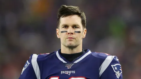 Tom Brady playing for the New England Patriots in the NFL