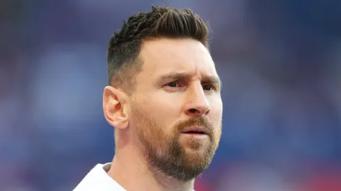 Lionel Messi with PSG during the last match of the 2022-2023 Ligue 1 against Clermont
