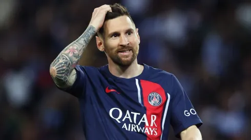 Lionel Messi during his last match with PSG in Ligue 1 against Clermont